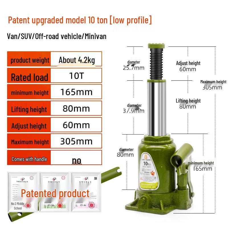 100T Heavy-Duty Vertical Hydraulic Hand-Operated Car Jack