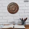 1pc Star of David Round Metal Sign, HD Print Waterproof Aluminum Wall Art for Home Decor
