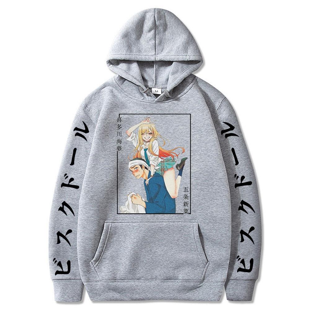 Anime My Dress-Up Darling Tryck Huvtröja Herr Dam Huvtröjor Manga Pullover Harajuku Tröja