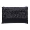 Fendi Letter Print Patchwork Leather Clutch Small Men Clutch Black 7N0144-ARK1-F1IKJ