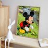 Disney Diamond Painting Kit Mickey Mouse and Frog In Nature for Living Room, Bedroom, Study and Other Interior Space Decoration