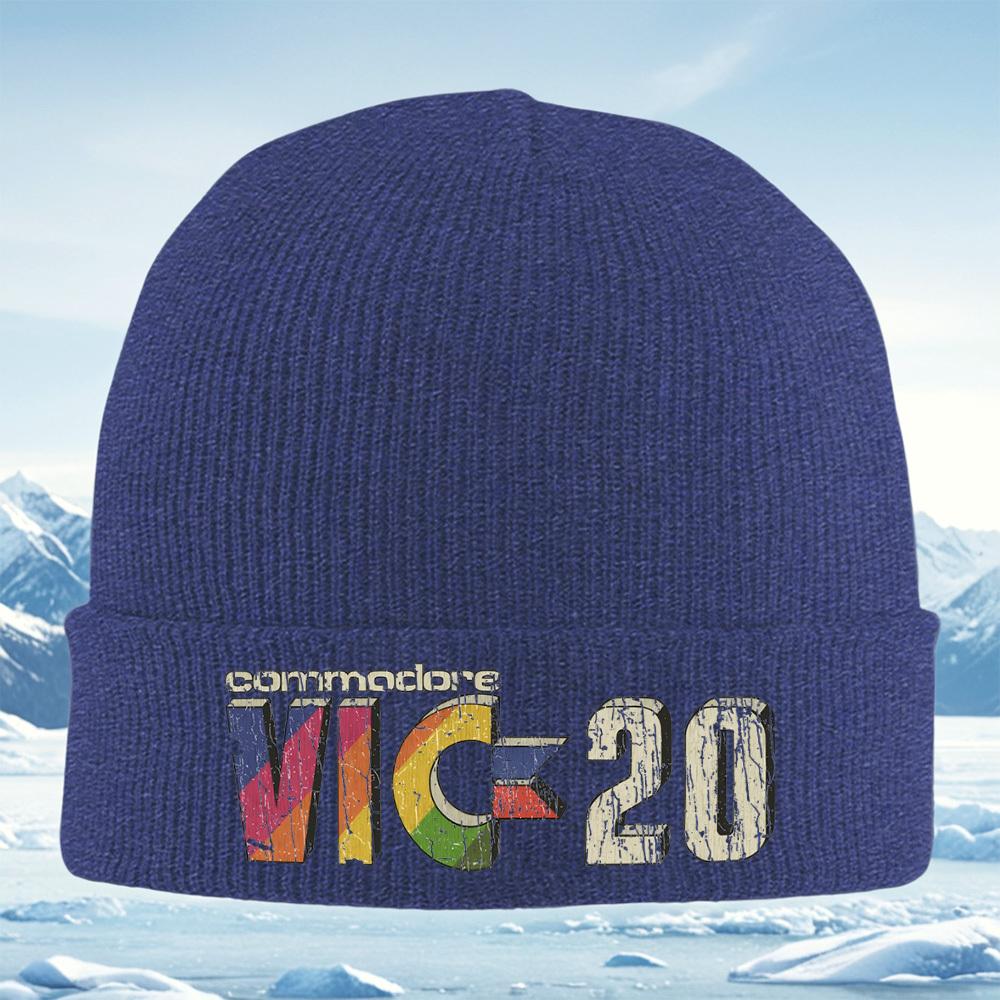 

Commodore vintage game console logo design. Men Women Unisex Knitted Hat Beanie Pullover Cap Winter Thermal Warm Christmas Outdo