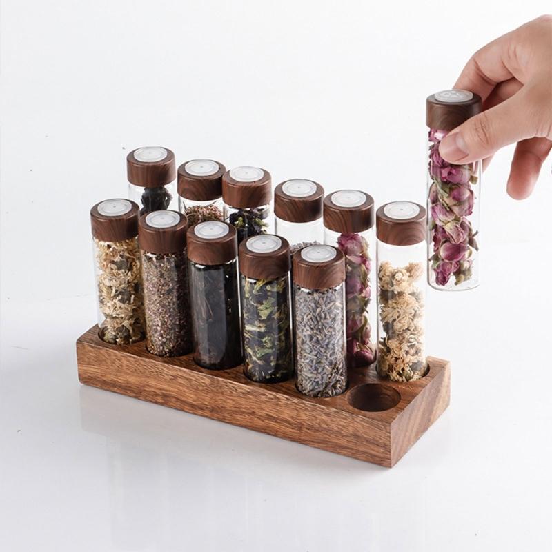 Premium Coffee Dispenser With Borosilicate Glass Container And Natural Wooden Display Stand Coffee Dispenser