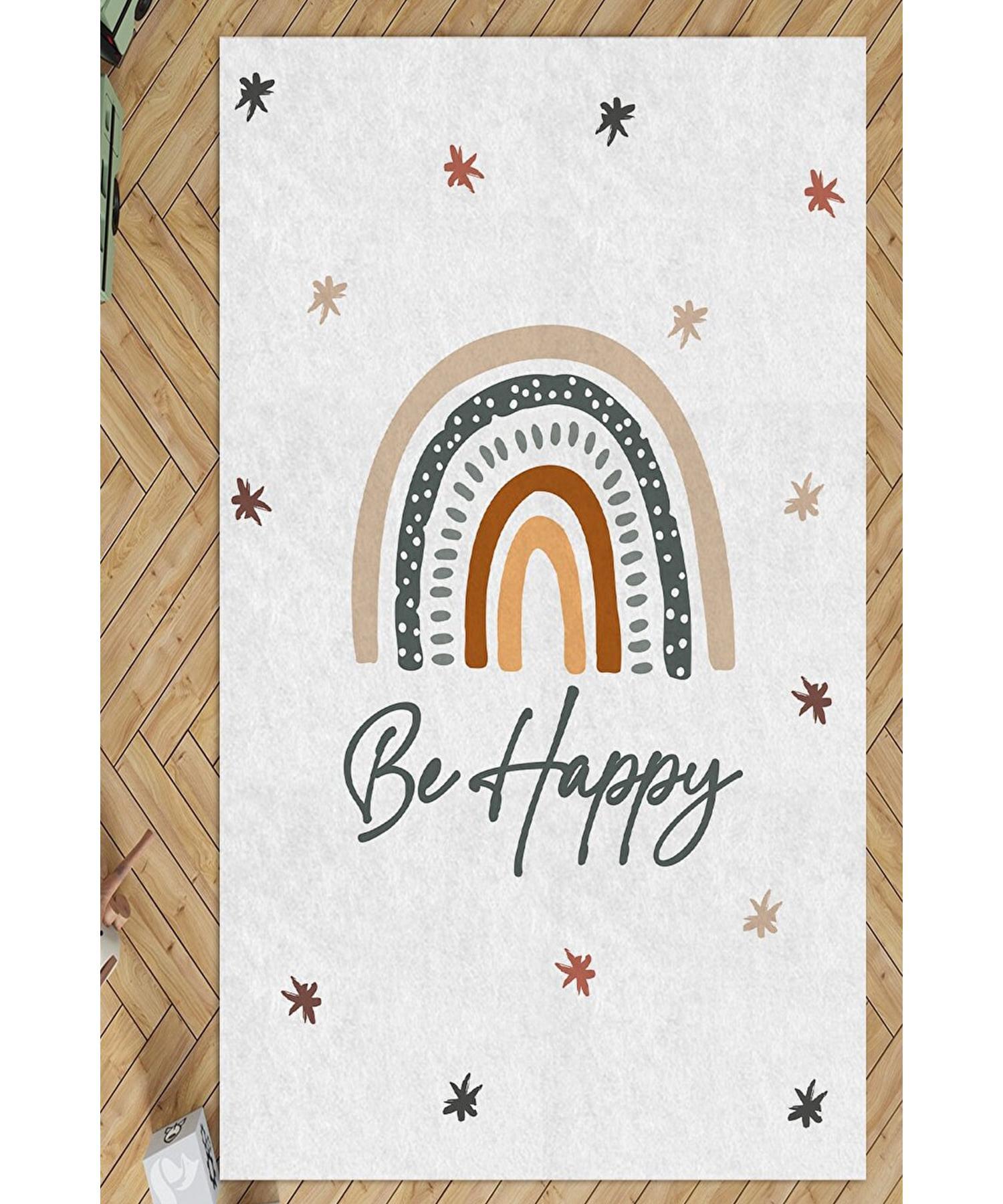 

Моющаяся нескользящая основа Dod с цифровой печатью Be Happy Ковровая дорожка с рисунком и детский коврик-9000