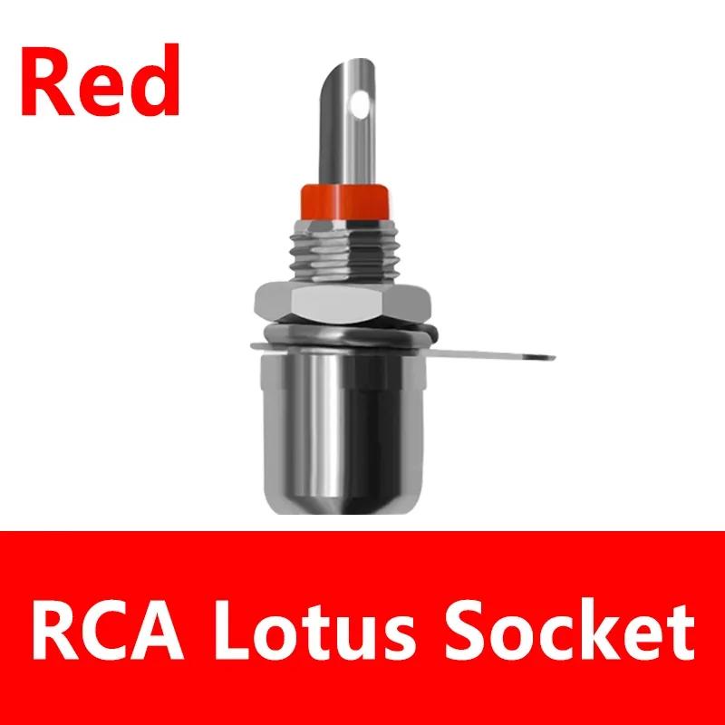 20/100Pcs RCA Connector RCA Audio Female Socket Adapter Nickel Plated RCA  Socket Plug Connector Panel Mount