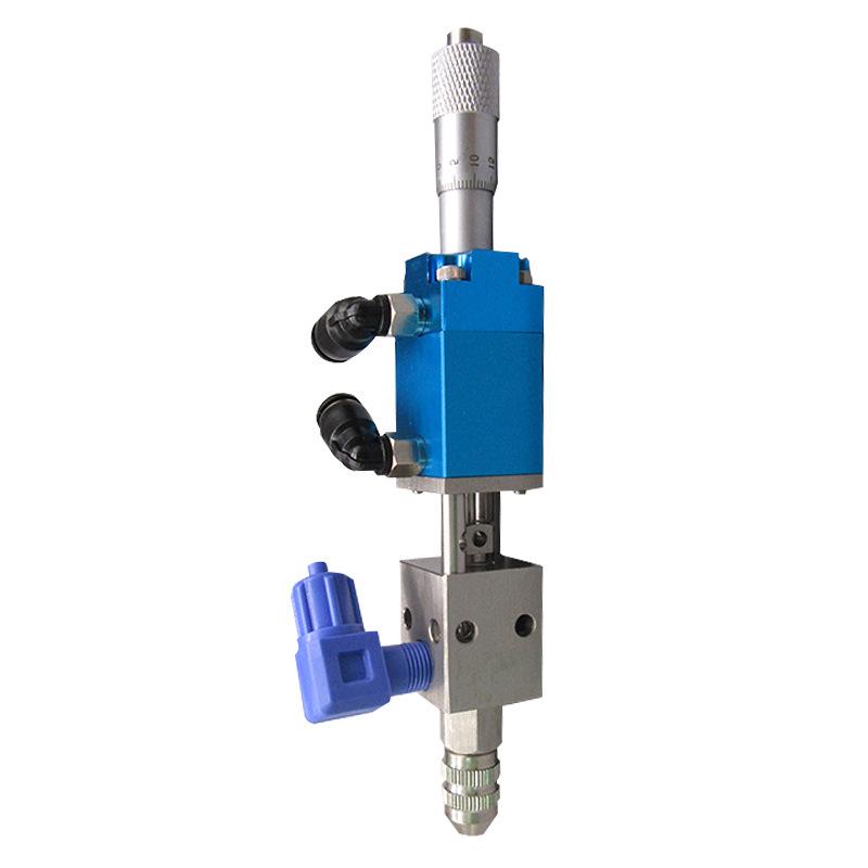 Small Flow Dispensing Valve for UV Glue, Ink, & Alcohol - Precision Micrometer Glue Machine Accessory