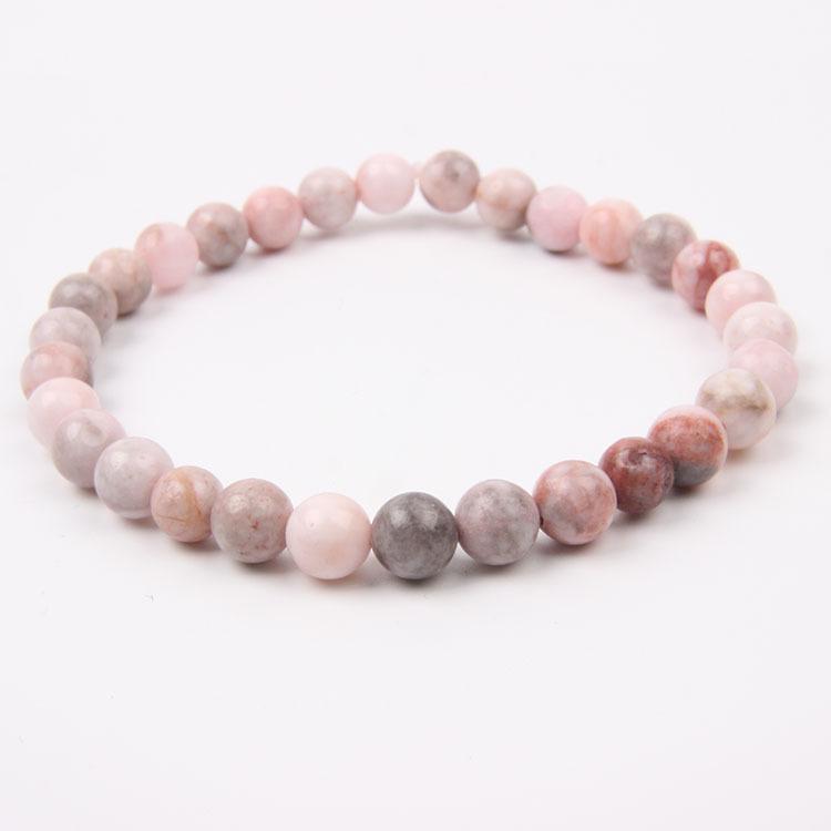 Red Agate Crystal Bracelet: Simple Round Beads, Couple Style Hand Jewelry