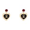 26P Frühling Sommer Kollektion Herzförmiges Design Ohrringe Damen Ohrringe Schwarz Gold ABH166-B23545-U7708