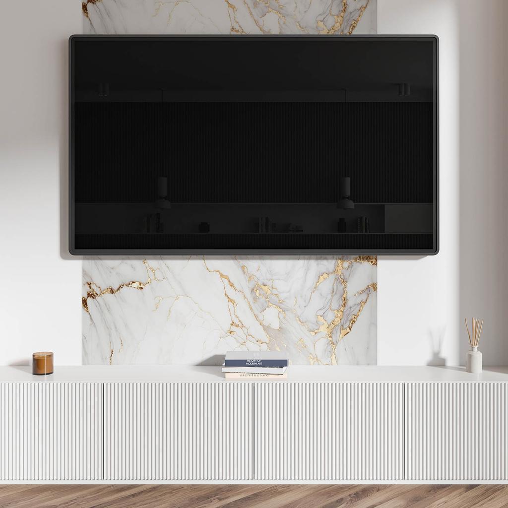 Self-Adhesive Vinyl Panel With Decorative Print 120X60 Cm Elegant Marble With Veins