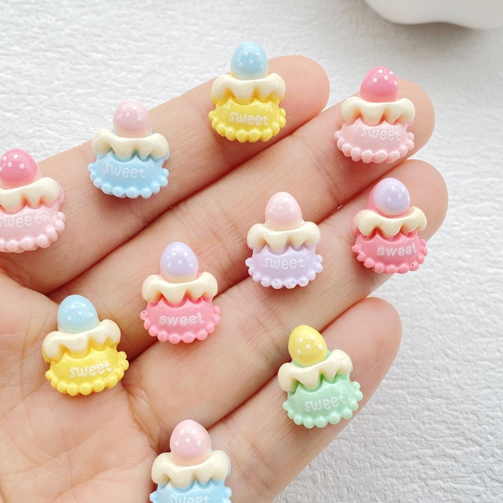 30Pcs Cute Mini Cartoon Ice Cream Cake Nail Art Resin Designer Charms DIY Craft For Nail 3D Decorations Jewelry
