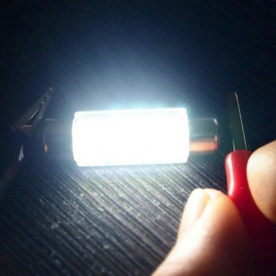2 szt. 36mm samochodowa żarówka do wnętrza samochodu 8LED SMD czysta biała żarówka kopułkowa Festoon