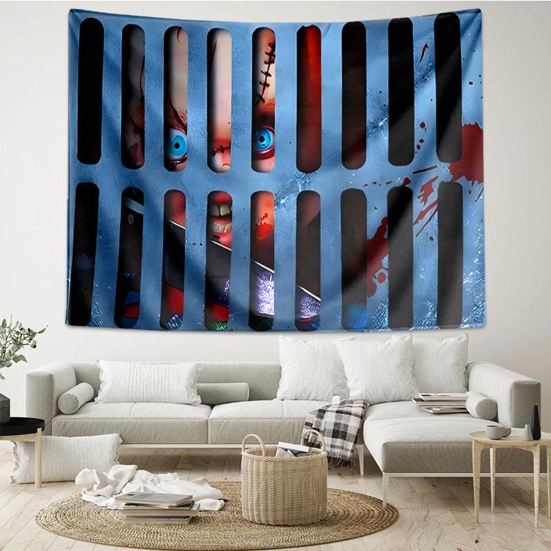 Chucky And Tiffany's Wedding Tapestry Hanging for Bedroom,Livingroom, Playroom,Decor Art Room Wall Tapestry Holiday and Birthday Gifts