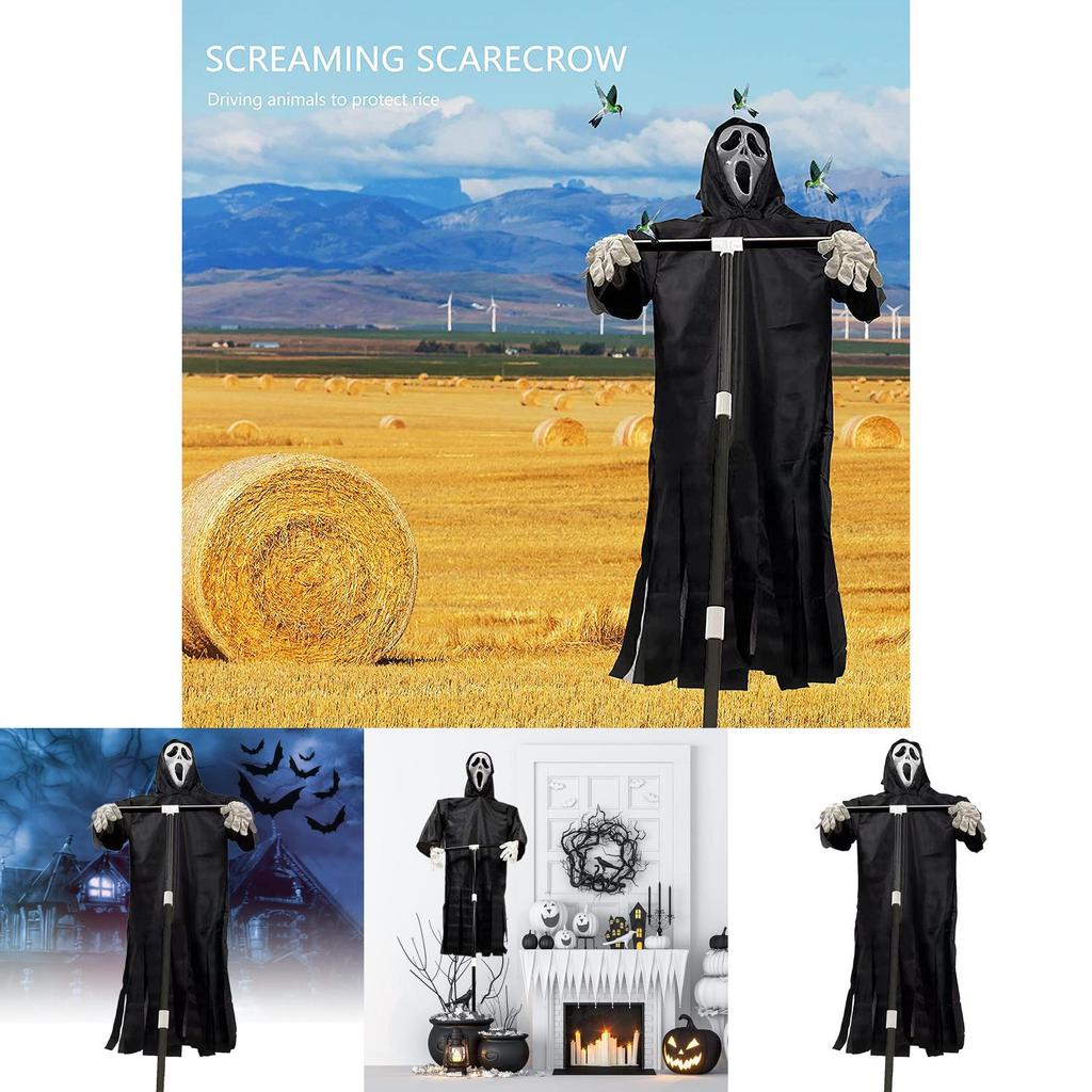 Foldable Ghostface Scarecrow Scary Scream Horror Decor For Convenient Storage