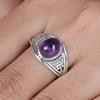 Amethyst Gemstone Ring, Bohemian Ring, Handmade Ring, Designer Ring, Silver Charm Jewelry, Birthstone Ring, Boho Ring, 925 Silver Ring