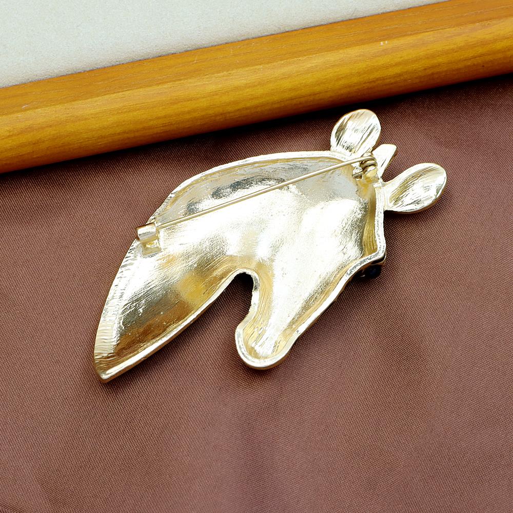 Neue Emaille und Strass Zebra Brosche Frauen und Mann Unisex Tier Pin Mode Mantel Schmuck 2 Farben erhältlich