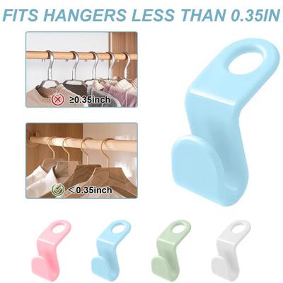Yousheng 50Pcs Clothes Hanger Connecting Hooks Mini Size Multi-Color Versatile Space Saving Hangers Clothes Hanger Clips