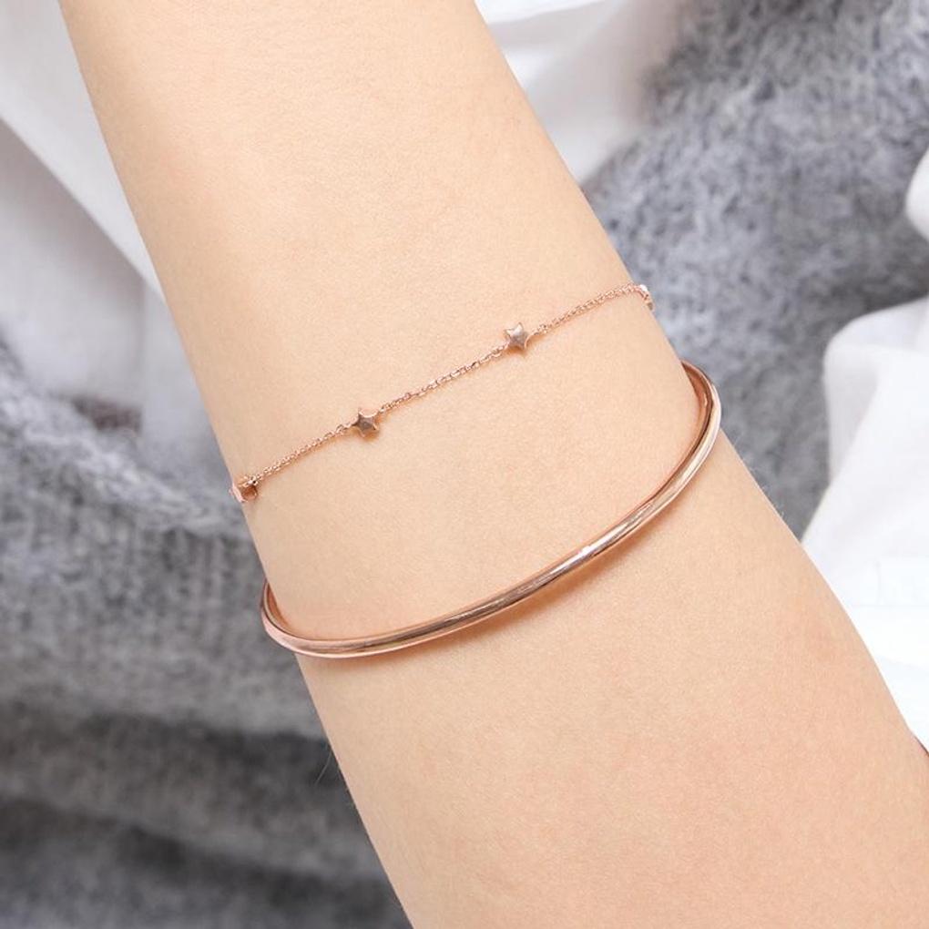 [leshop] 14K Stella Bangle Double-Row Bracelet (Gold Plated)_LJ5251BRB