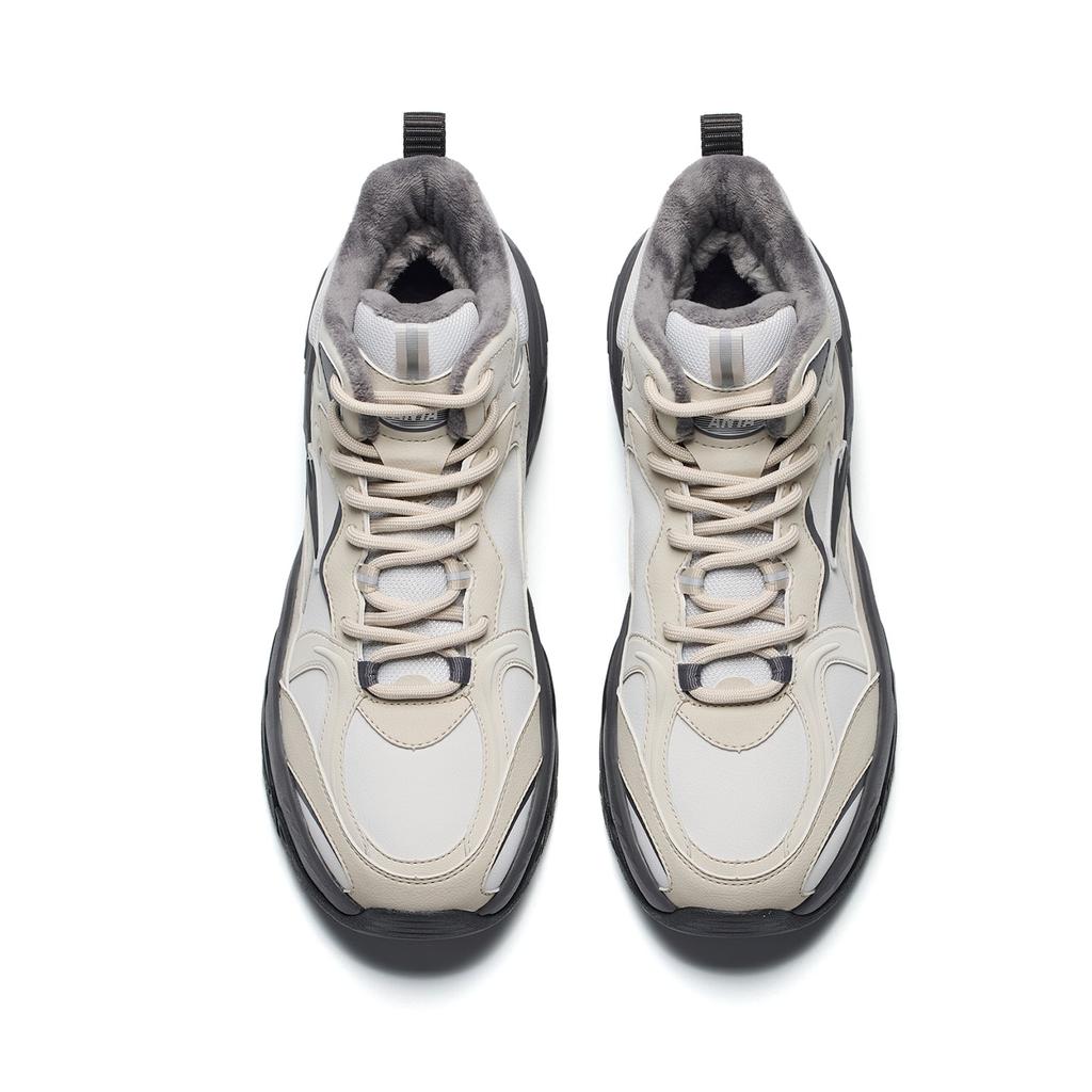 ANTA Life Collection Insulated Shoes Men's High Top Plain Mist Gray/Cumulus Gray/Plain Gray 912648903-1