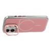 For iPhone 17 Case Compatible with MagSafe Lens Kickstand TPU Acrylic Phone Cover with Matching Hand Strap