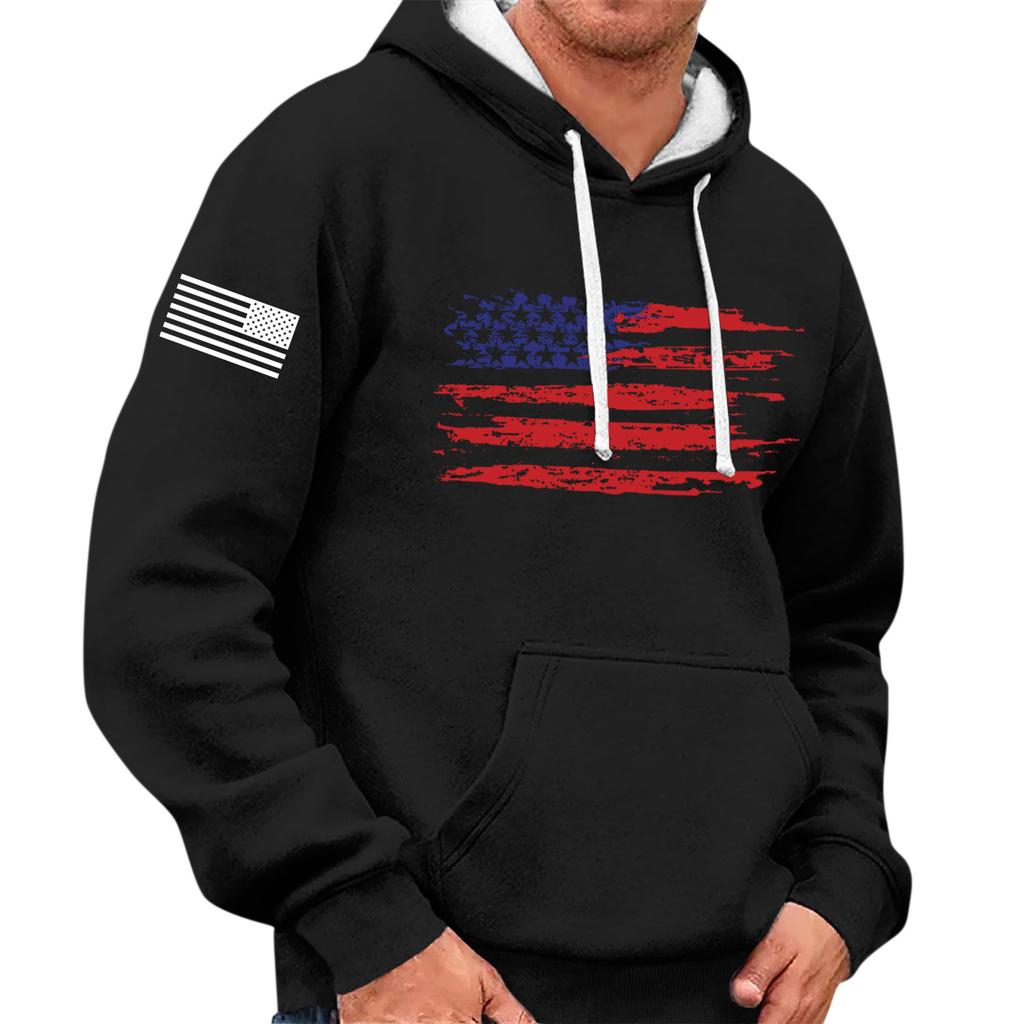 Suéter con capucha de manga larga para hombres y mujeres sueltos con estampado de moda