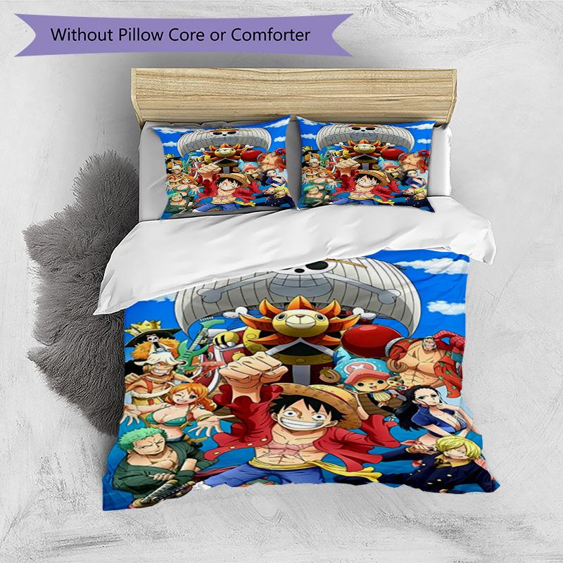 3pcs Duvet Cover Set (1*Duvet Cover + 2*Pillowcase, Without Core), One Piece Print Bedding Set, Bedroom Decor, All‑Season, Birthday Gift