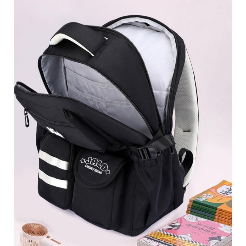Middle School Student School Bag Girls Cute Backpack Casual Daypack Multiple Pockets Book Bag Waterproof Durable Travel Rucksack