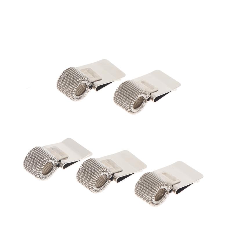 1/3/5Pcs Multifunctional Telescopic Spring Electroplating Pen Clip Notepad Portable Spring Pen Slot Fixed Stationery Accessories