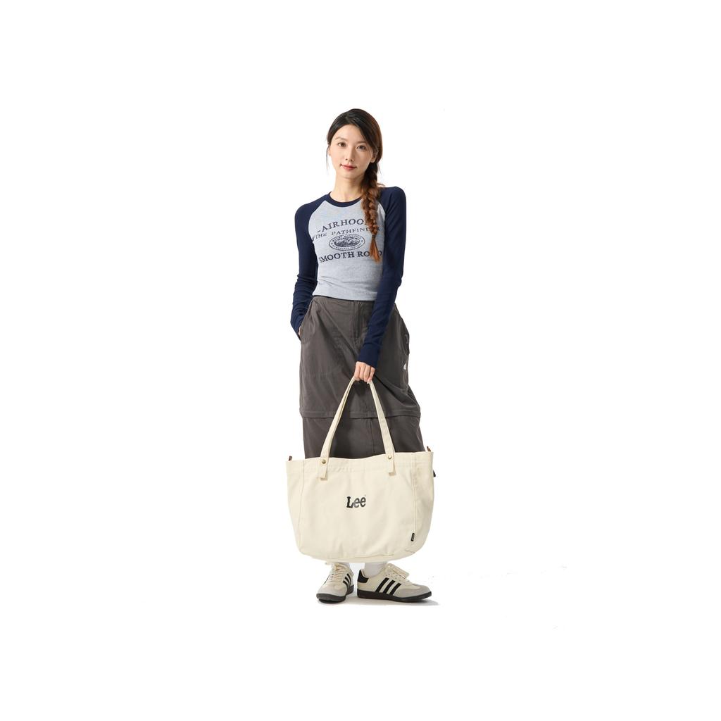 New Lee Canvas Shoulder Bag Regular Unisex Ecru LE240063M-903