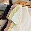 Versatile Slimming V-Neck Quick-Dry Plus Size Women's Top - Summer Short Sleeve, Solid Color, 300 Jin Capacity