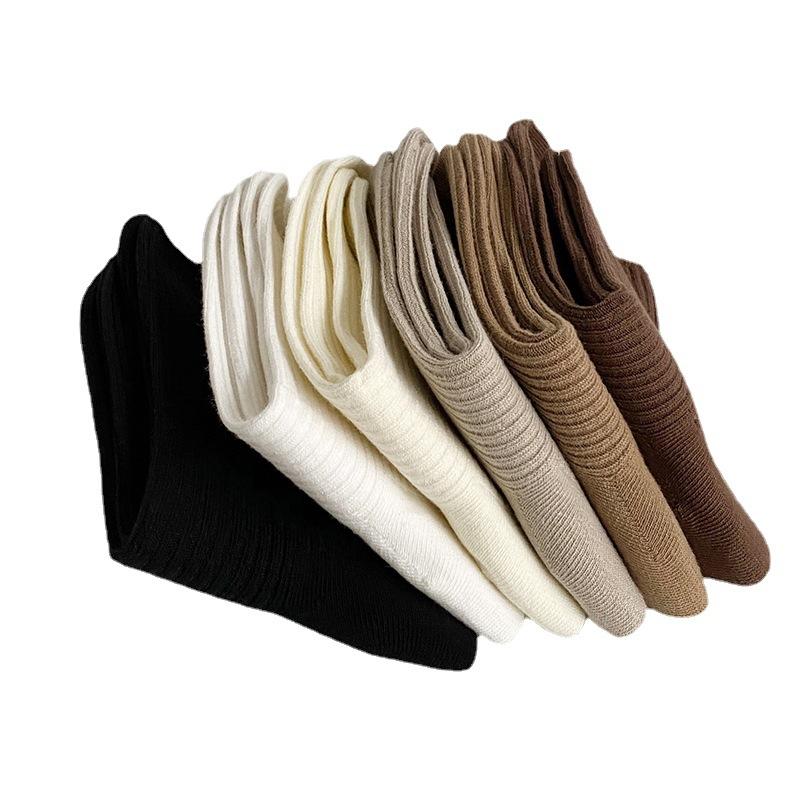 Female Spring and Autumn Simple Retro Style Smoke In The Tube Cotton Socks