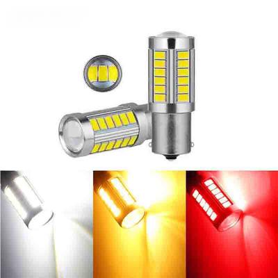 2Pcs Car P21W BA15S 1156 33 Smd Led 5630 Car Brake Bulbs Daytime Lamps Car Tail Bulb Auto Reverse Lamp KTY