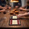 Lightweight Dice Game Farkle Board Game, with Faux Leather Case, 6 Dices, Wooden Travel Games Scoreboard, Portable Tabletop for Family Party