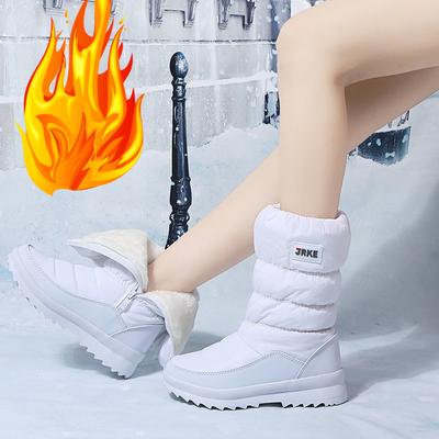 Sapatos de inverno para manter aquecidos, botas de neve de alta qualidade antiderrapantes, sapatos de algodão espesso, cano alto quente, resistente ao frio, cano médio