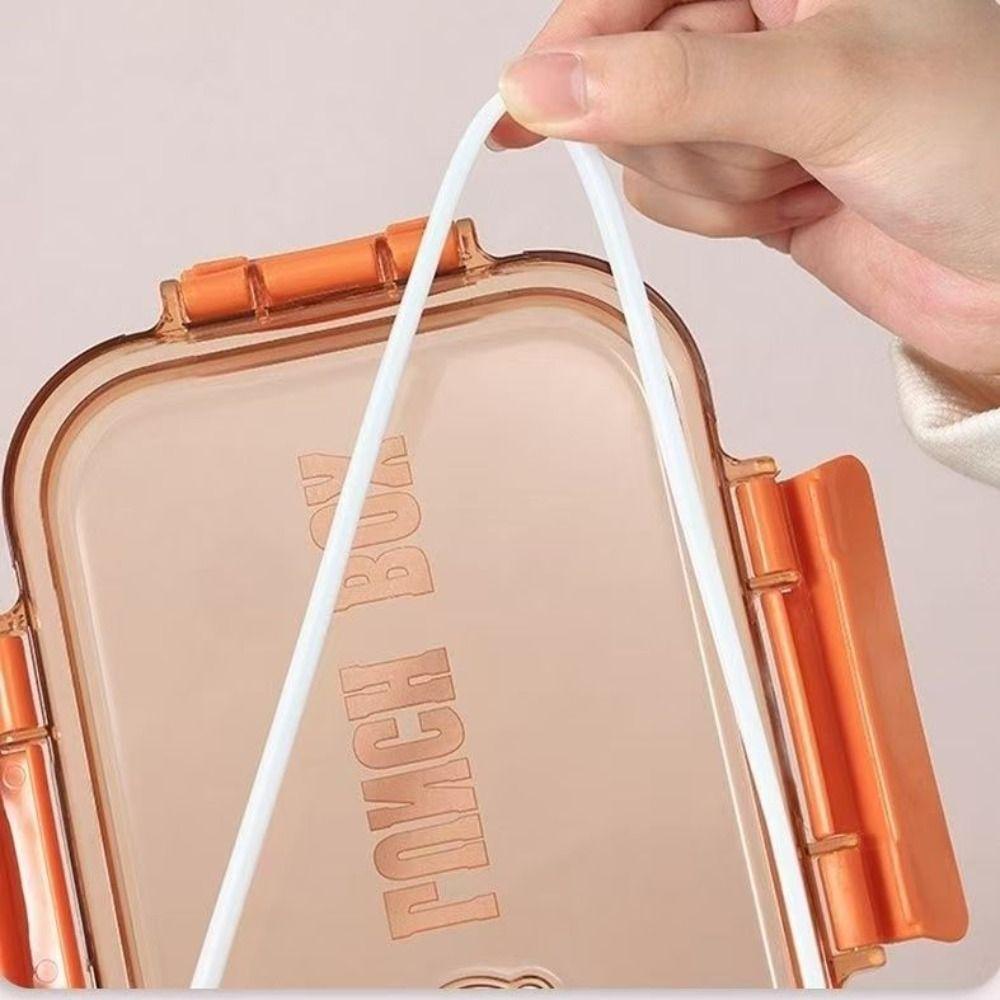 Plastic Lunch Box with Compartment Insulation Lunch Box Food Storage Container School Children