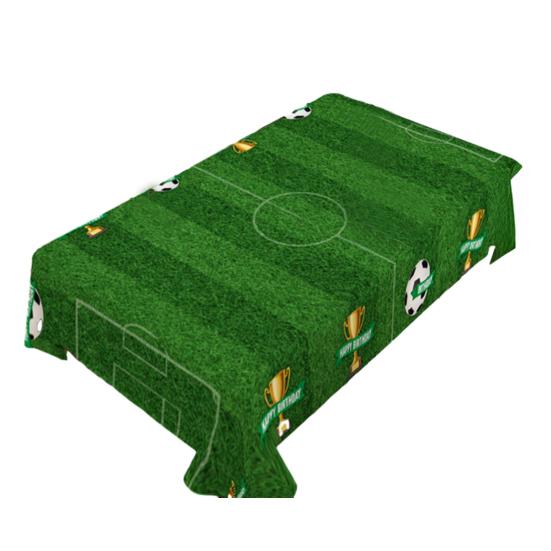 Soccer Tablecloth for Birthday Party Decoration, Soccer Ball Field Rectangle Table Cover for Dining Room, Game Day Sports Party Supplies