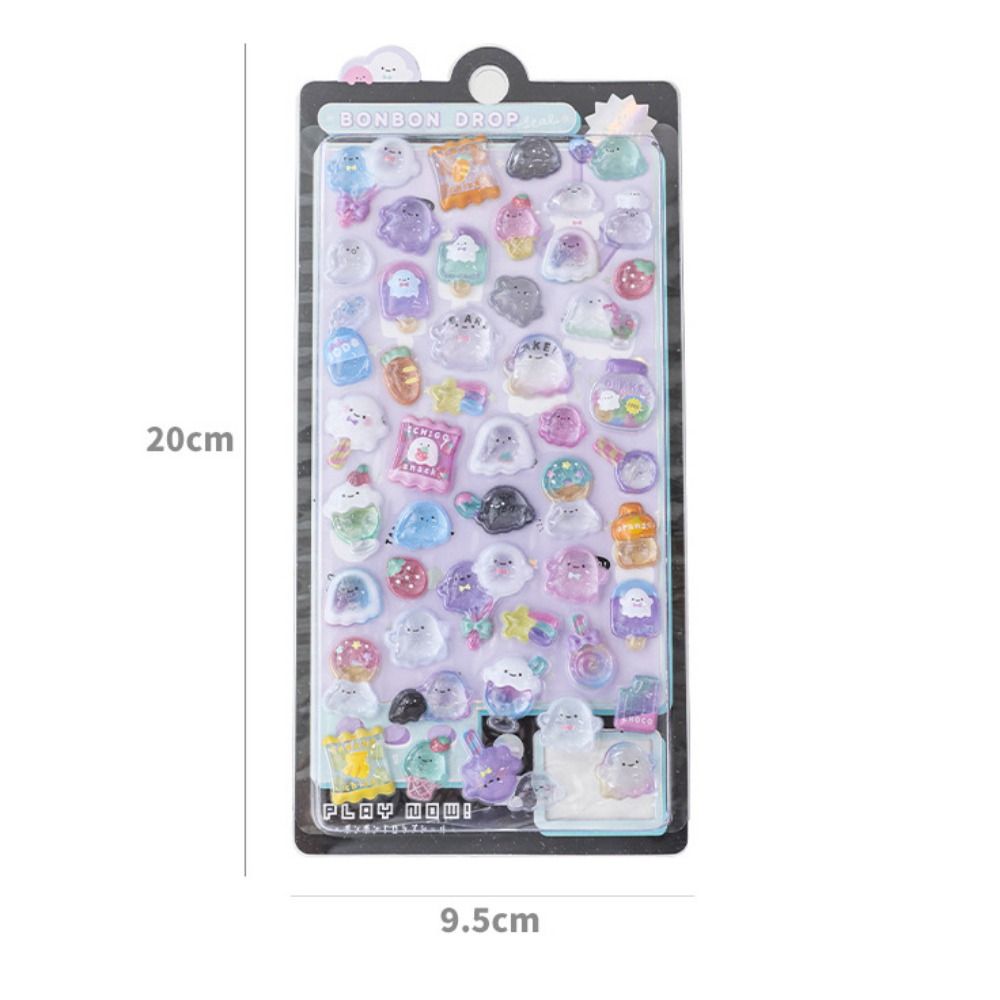 Aesthetic 3D Decor Stickers Cute DIY Toy Stickers Funny Candy Animal Drop Sticker  Decoration