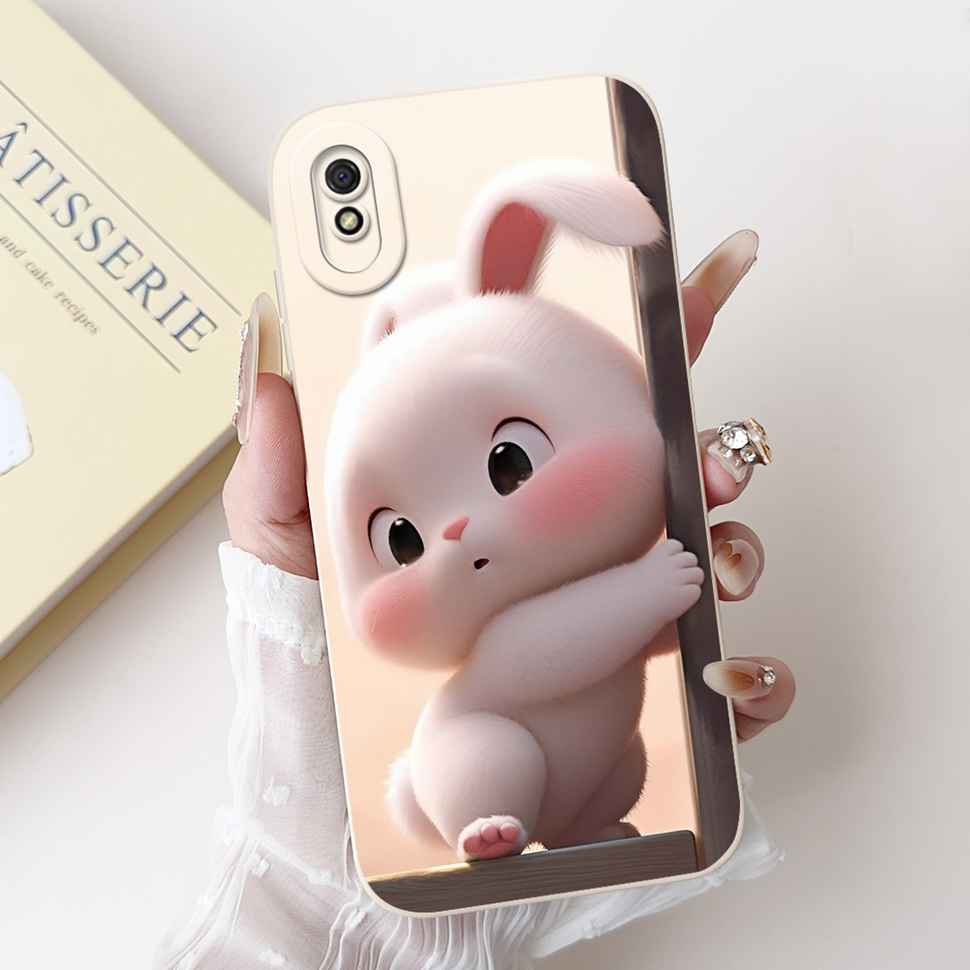 Nuova Cover Per Redmi 9A M2006C3LG Ragazza alla Moda Fiocco Rosa Cover Morbida in Silicone Per Xiaomi Redmi 9AT 9 A 6.53" Custodia per Telefono Antiurto