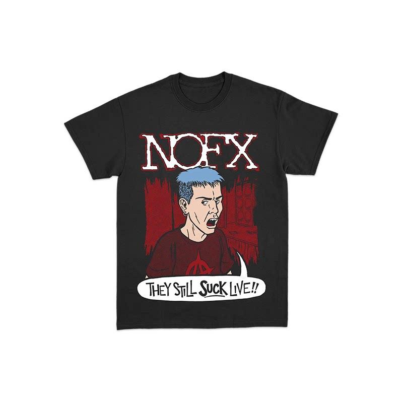 NOFX Punk Band Album Rock Shark Casual Tshirt Mens and Womens Luxury Band Brand
