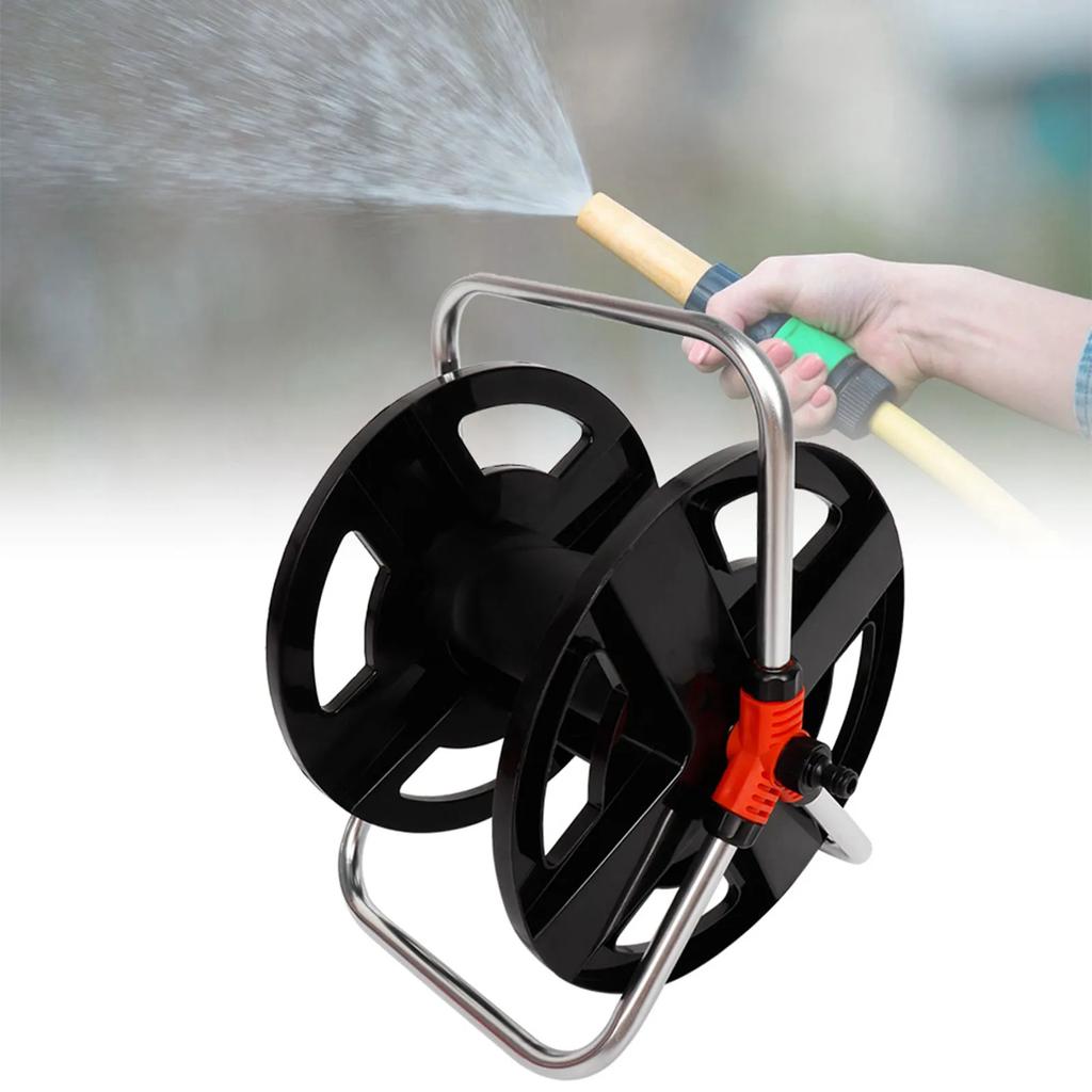 Water Pipe Car Roll 35 Meters Water Pipe Storage Shelf Hose Reel Rope Storage Rack
