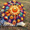 1PC Astrology zodiacAutomatic Open/Close Umbrella with Windproof, 8-Rib Sturdy Canopy, Durable Ribs, Fashionable Design1217A