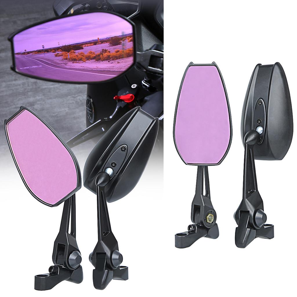 Versatile Motorcycle Scooters Side Mirrors Anti Glares Glass Easy Install Handlebar Mirror Rearview Glass for Night Ridi