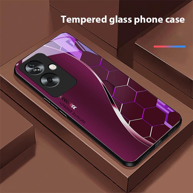 

Sci Fi Silver White For Oppo A79 5G 58 78 74 60 4G Reno 11F Realme GT 6 11 Note 50 10 C55 X2 Tempered Glass Black Phone Case For Reno 11 Pro 5G