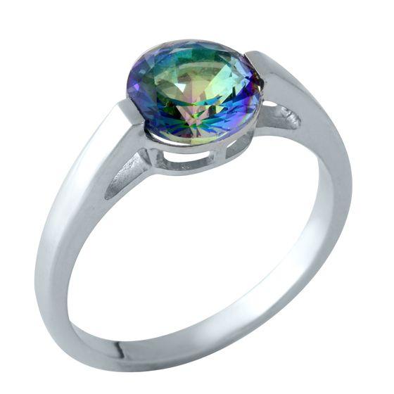 

Срібна каблучка з топазом 1.575ct (1961001) 2.71 гр. 925 проби 17