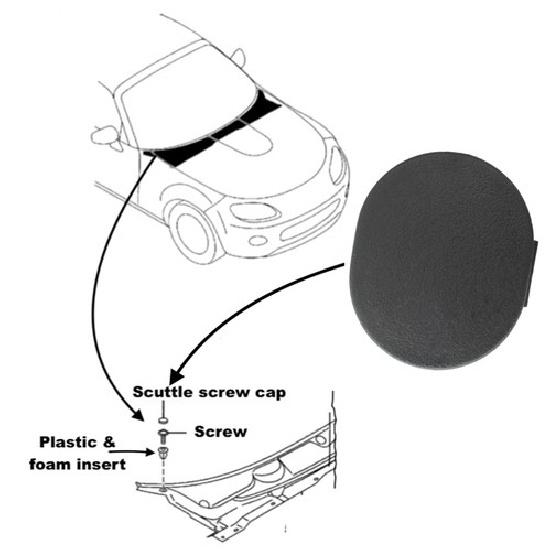 2x Windscreen Cowl Grille Cap For Ford Probe Mazda MX5 Miata RX7 MPV Millenia 3