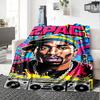 1pc 2PAC Boombox Themed Printed Soft and Comfortable Home Blanket, Small Throw Blanket, Nap Blanket, Suitable as a Gift l043