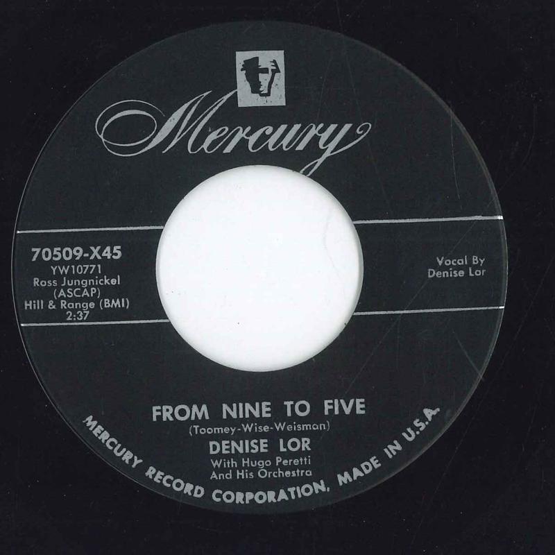 

7inch Record DENISE LOR Our Future Has Only Begun 70509X45 MERCURY 1954 US Pop Used