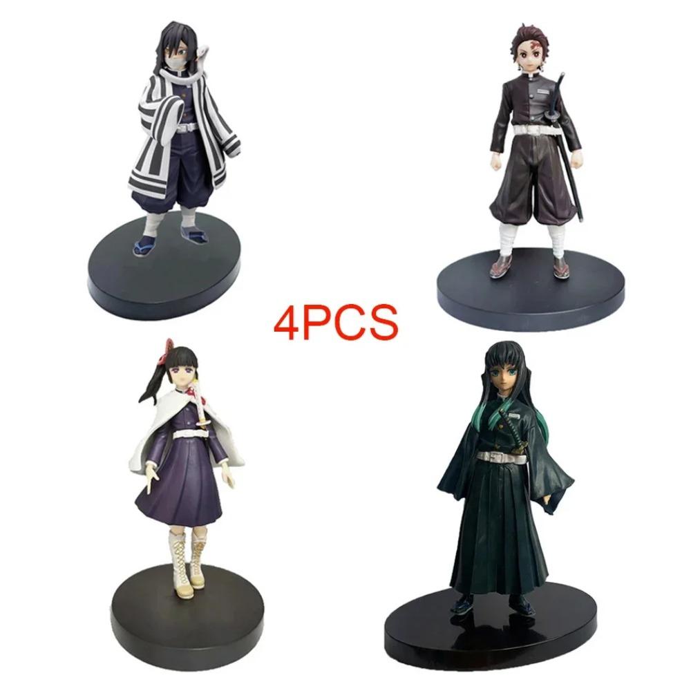 Anime Demon Slayer Figure Kamado Tanjirou Nezuko Action Figures PVC Model Toys Zenitsu Figurine Inosuke Kimetsu No Yaiba Figura
