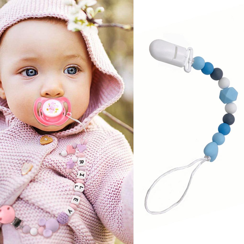 Baby Clip Chains Girls Silicone Teething Relief Beads Gift BPA Free