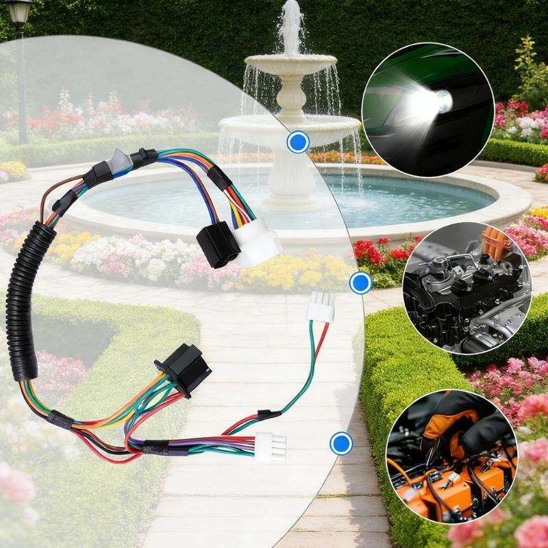 Universal 9 Pin Wiring Harness For Grass Cutters Easy Assembly And Better Electrical Operation