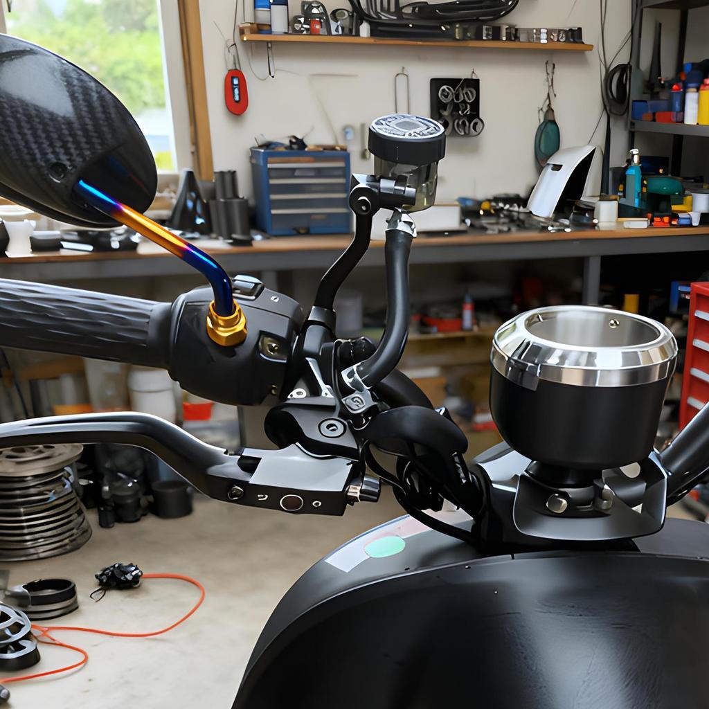 Motorcycle Brake Reservoir Bracket Quick-Install Metal Motorcycle Brake Reservoir Holder Bracket For Daily Commutes City Urban